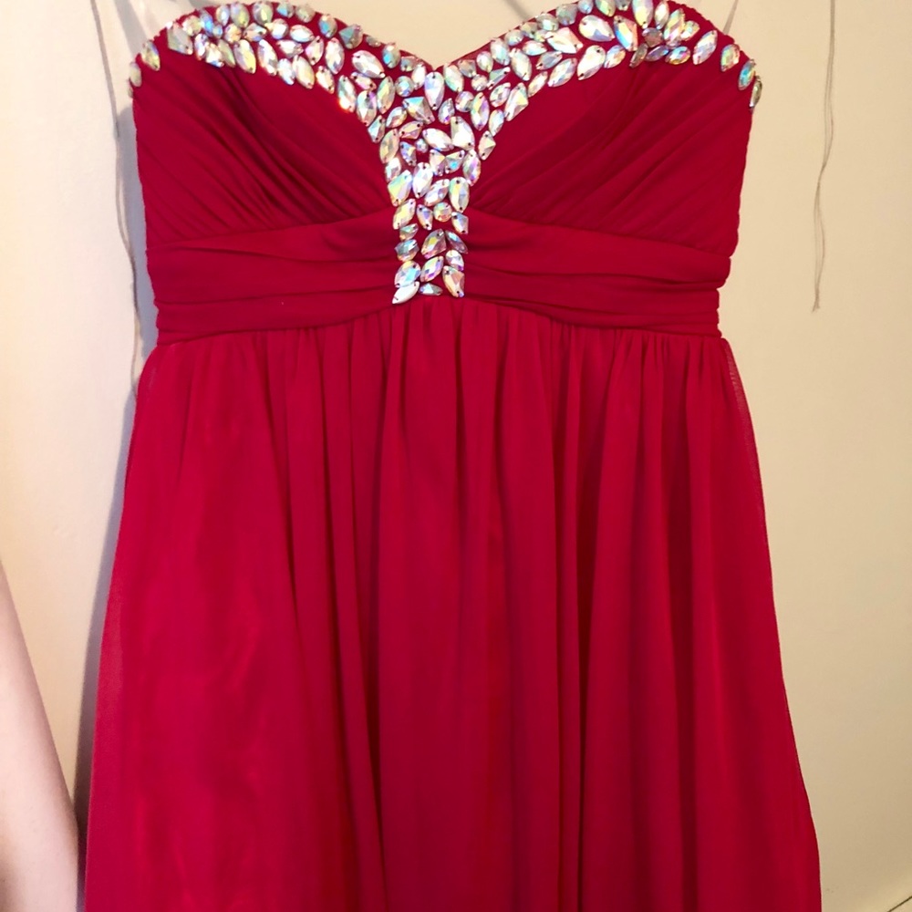 Short red dress